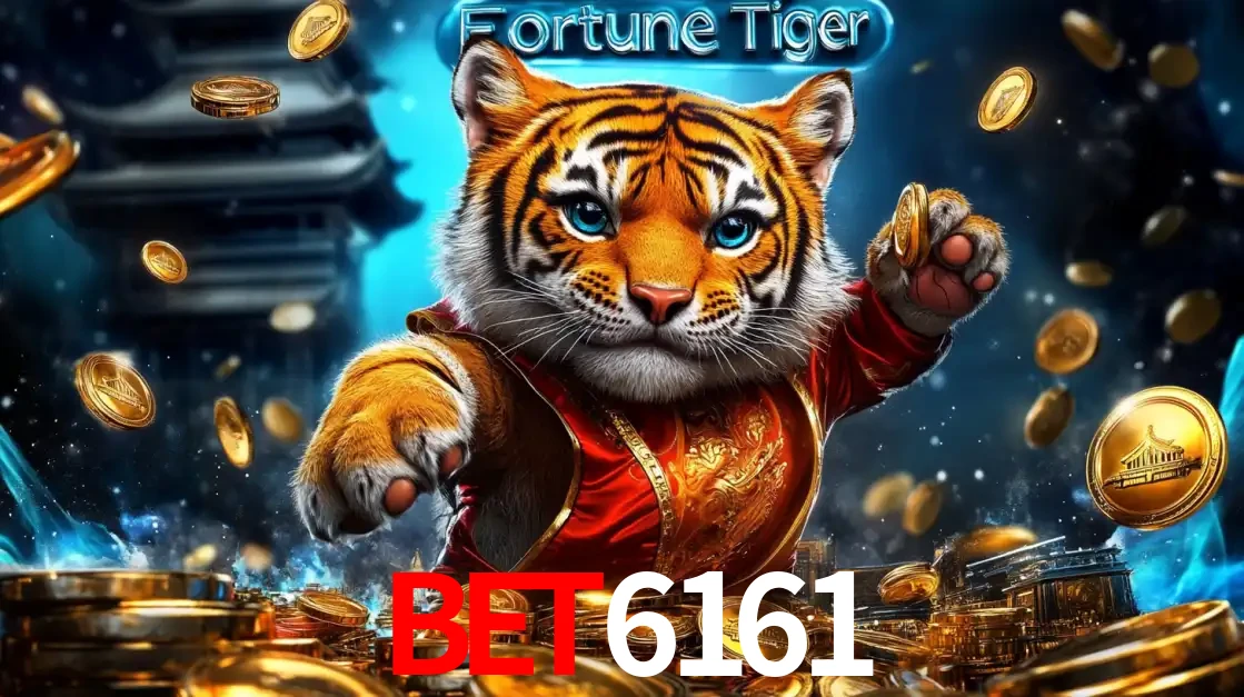 Imagem promocional do jogo de slot Fortune Tiger, com um tigre majestoso em traje tradicional cercado por uma fortuna em moedas de ouro, disponível agora no cassino BET6161.